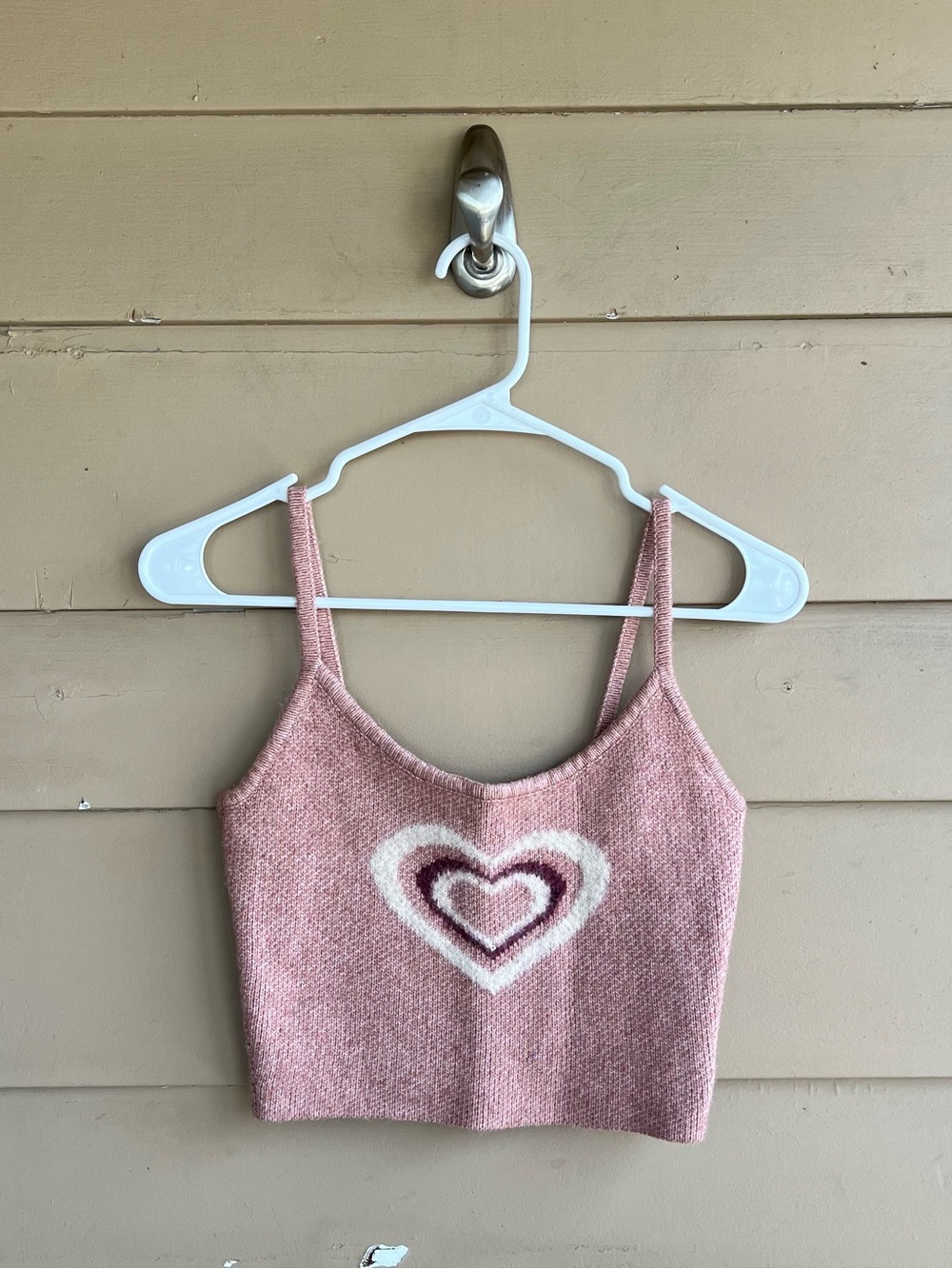 L.A. Hearts Heart Knitted Crop Top Size S